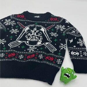 Star Wars Navy Sweater with Darth Vader and Snowflakes VERSE TOO KIDS